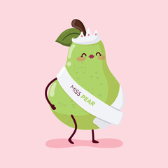 The most beautiful pear in the world. Miss pear - 733920337