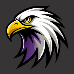 Fototapeta premium EAGLE HEAD LOGO CREATED BY GENERATIVE AI
