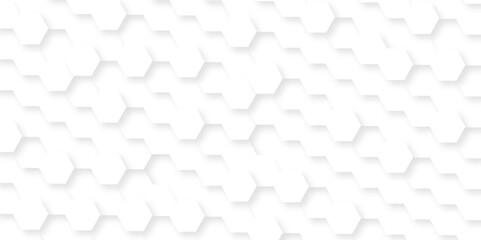Naklejka premium White Hexagonal Background. Luxury White Pattern. Vector Illustration. 3D Futuristic abstract honeycomb mosaic white background. geometric mesh cell texture. modern futuristic wallpaper.