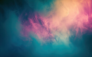 Blue, Pink, and Yellow Background With Clouds