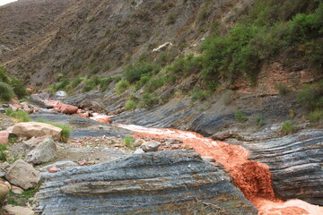 Rural landscape and mountains in northwest Argentina