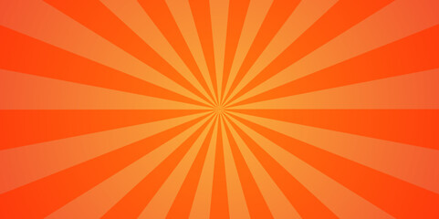 Seamless modern orange sunburst and ray background.