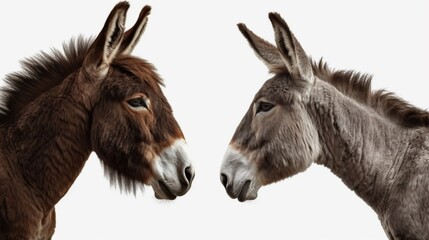Donkey Mule many angles and view portrait AI generative - obrazy, fototapety, plakaty
