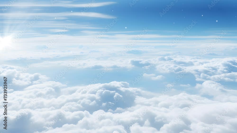 Canvas Prints flying in to fluffy clouds at daytime