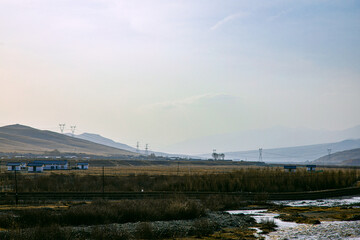 Maya Snow Mountain, Wuwei City, Gansu Province-blue sky against the landscape