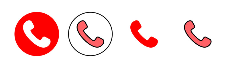 Call icon set illustration. telephone sign and symbol. phone icon. contact us