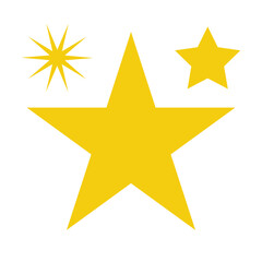 Obraz premium Different star vector icon on white background. yellow star symbol