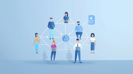CEO planning manpower on organization chart structure to management level down line employee or staff priority to build a strong efficient team. Staff promote to higher position and strong leadership 