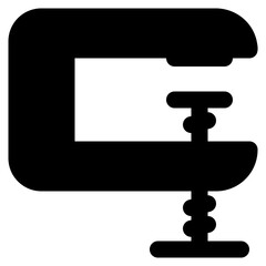 clamp vector glyph icon