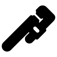 stillson wrench vector glyph icon