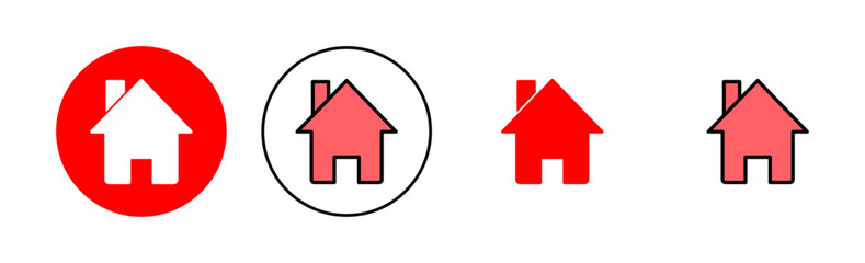 Home icon set illustration. House sign and symbol