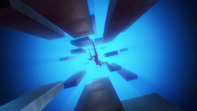 Floating Through Infinite Monoliths