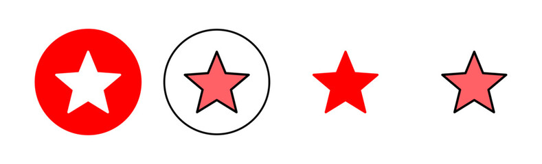 Star Icon set illustration. rating sign and symbol. favourite star icon - obrazy, fototapety, plakaty