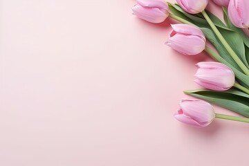 tulips background, place for text, the eighth of March, aesthetics