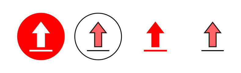 Upload icon set illustration. load data sign and symbol