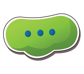 Comics phrase of colorful set. A colorful cloud of messages dances against a pristine white backdrop, creating an enchanting display of communication and connection. Vector illustration.