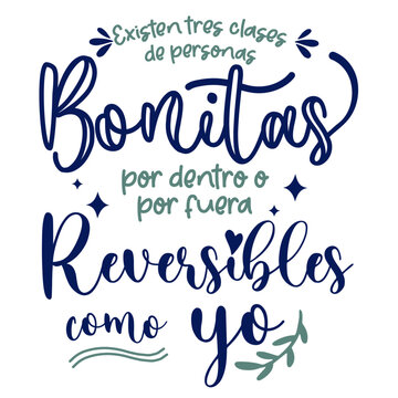 Personas bonitas, lettering en castellano, caligraf&iacute;a a mano. frases positivas.
