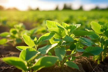 Soybean Plant Close-Up in Vojvodina Province, Serbia