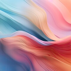 Futuristic Chromatic Waves: Abstract Beauty in Linen and Silk

