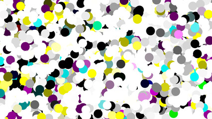 streamers and confetti dots abstract background 