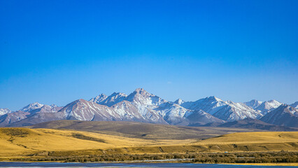 Shandan Military Horse Farm, Zhangye City, Gansu Province-Snowy Mountains and Pastures of Qilian Mountains