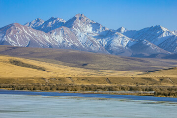 Shandan Military Horse Farm, Zhangye City, Gansu Province-Snowy Mountains and Pastures of Qilian Mountains
