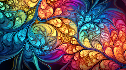 Vibrant Display of Mathematical Harmony Unveiled Through Infinite Depths of Fractal Patterns