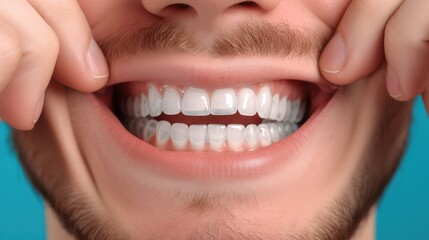 Fototapeta premium A smile in progress, aligner by aligner.