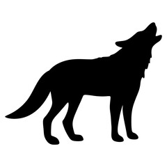 Wolf animal silhouette. Vector image