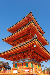 Fototapeta na wymiar Kiyomizu dera Big Buddhist temple in Kyoto, Japan