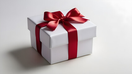 Obraz premium Minimalist gift box with ribbon.