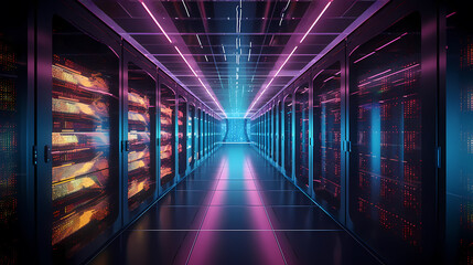 Fototapeta premium Data center server room