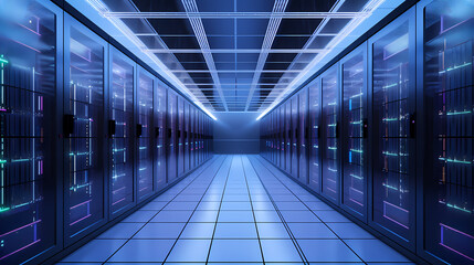 Obraz premium Data center server room