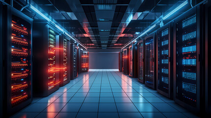 Fototapeta premium Data center server room