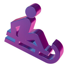 Beautiful abstract illustrations Blue Sledding symbol icons