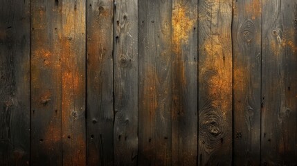 Old wooden fence with peeling brown paint