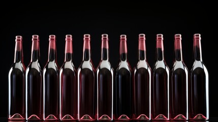 Bottles of wine with a dark background