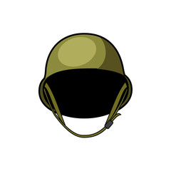 Military helmet icon. Vector image