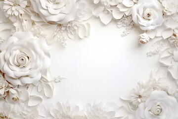 wedding background with flowers, place for text, delicate tones, aesthetic