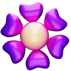 3d heart shape flower.