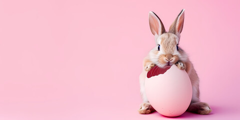 Naklejka na ściany i meble easter bunny with easter eggs