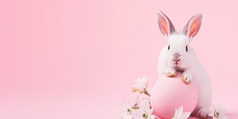 easter bunny with easter eggs