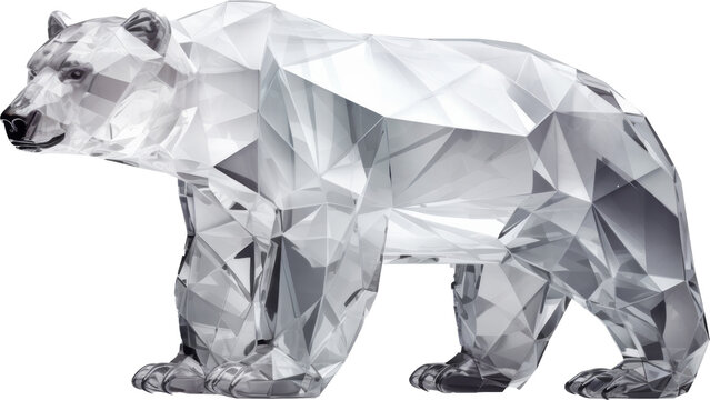 Grey crystal shape of bear,,bear mae of crystal 