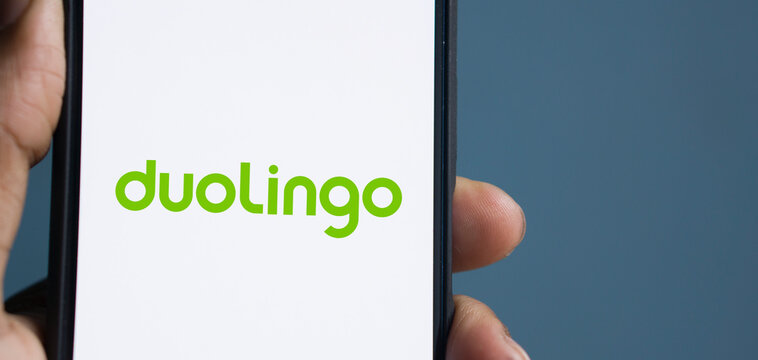 Dhaka, Bangladesh- 11 March 2024: Duolingo Logo Is Displayed On Smartphone.