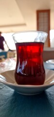 having turkish tea for breakfast	