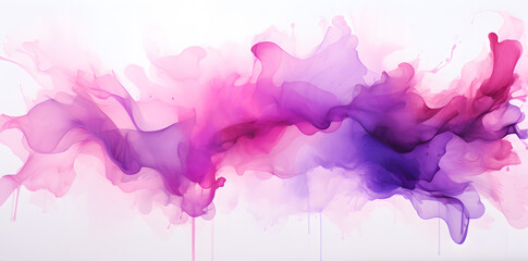 Pink and purple splashes under water abstract wavy background - obrazy, fototapety, plakaty