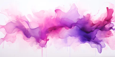Foto op Canvas Pink and purple splashes under water abstract wavy background © Oksana