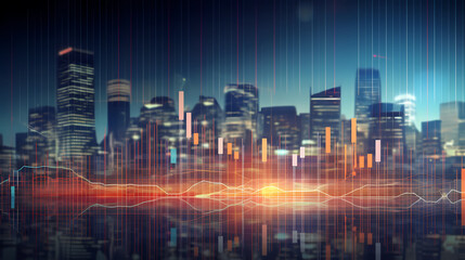 Fototapeta premium Stock market information technology concept illustration, illustration that can be used to analyze financial statements