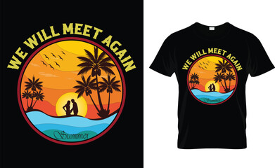 Summer t-shirt design.Colorful and fashionable t-shirt design for men and women.