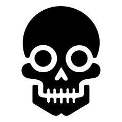 Skull Vector Icon: Intriguing Skeleton Graphic for Dark Designs, Tattoos & Halloween Themes